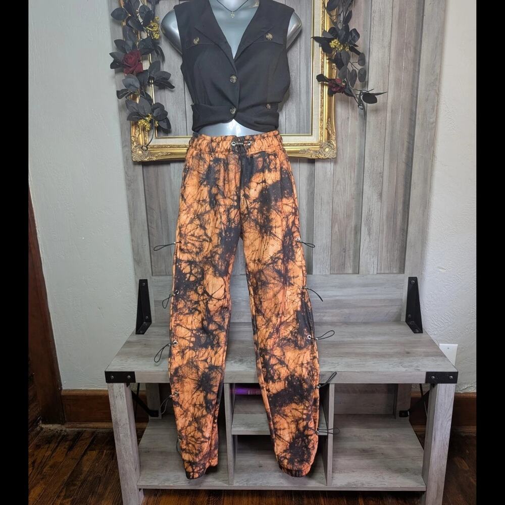 🖤🔥 Acid Wash Grunge Joggers / Cyber Y2K Streetwear Pants 🔥🖤